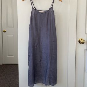 Sula Women’s Grey-Blue Silk Slip Dress Size S